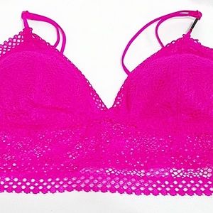 Victoria's Secret Bralette Bra Medium Pink NWT